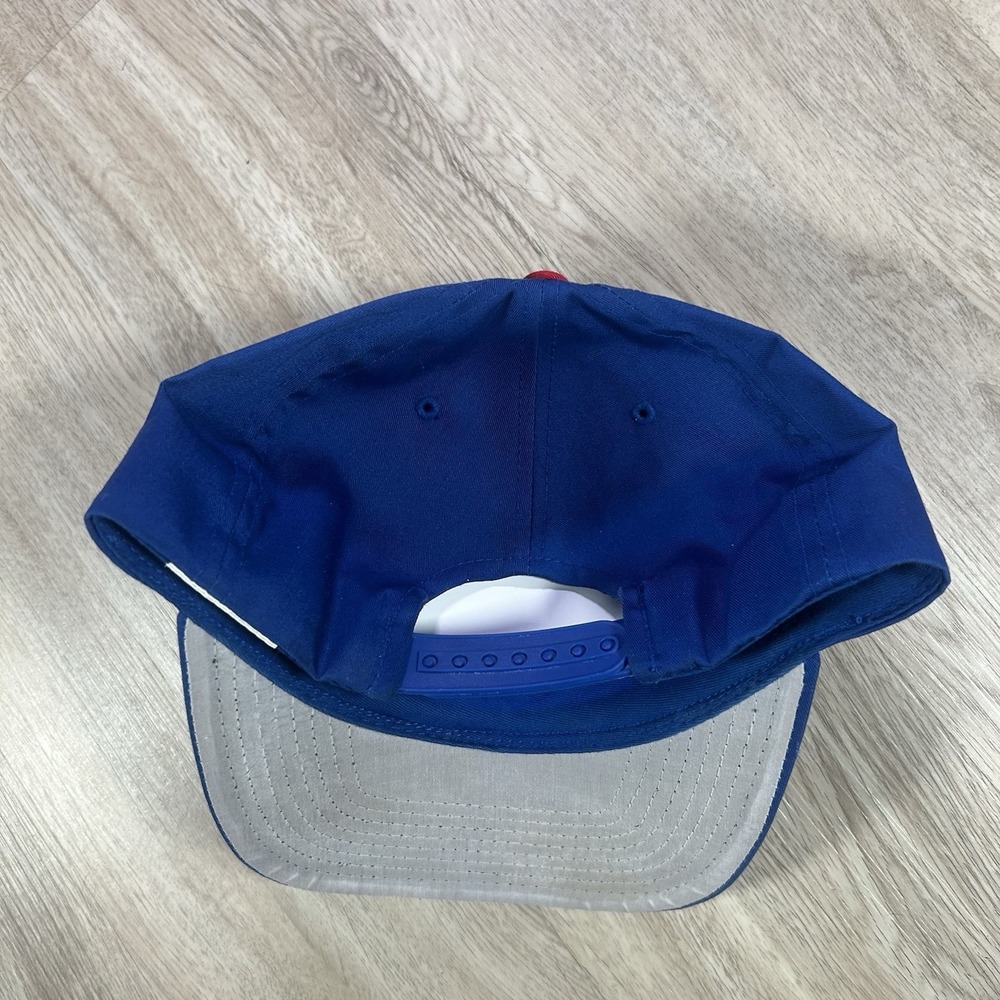VTG Chicago Cubs Snapback Hat MLB Baseball Blue Plain Logo 7 Cap - Picture 7 of 9